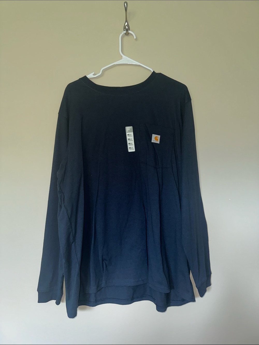 Carhartt Navy Blue Long Sleeve Pocket Women’s Loose Fit Long Sleeve Shirt